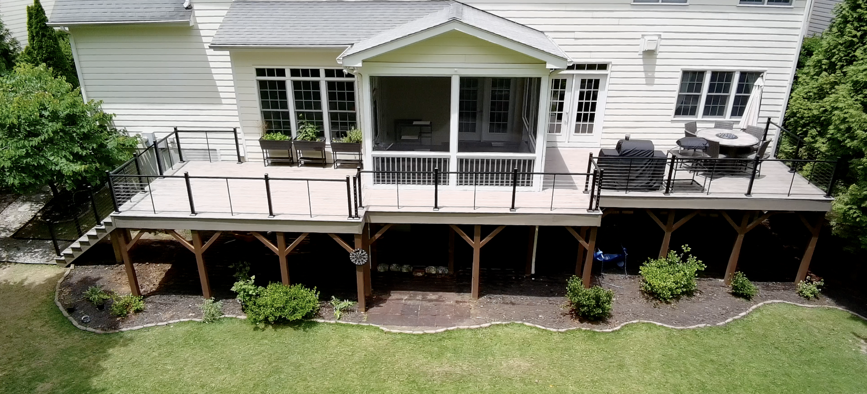 Full backyard deck and porch transformation